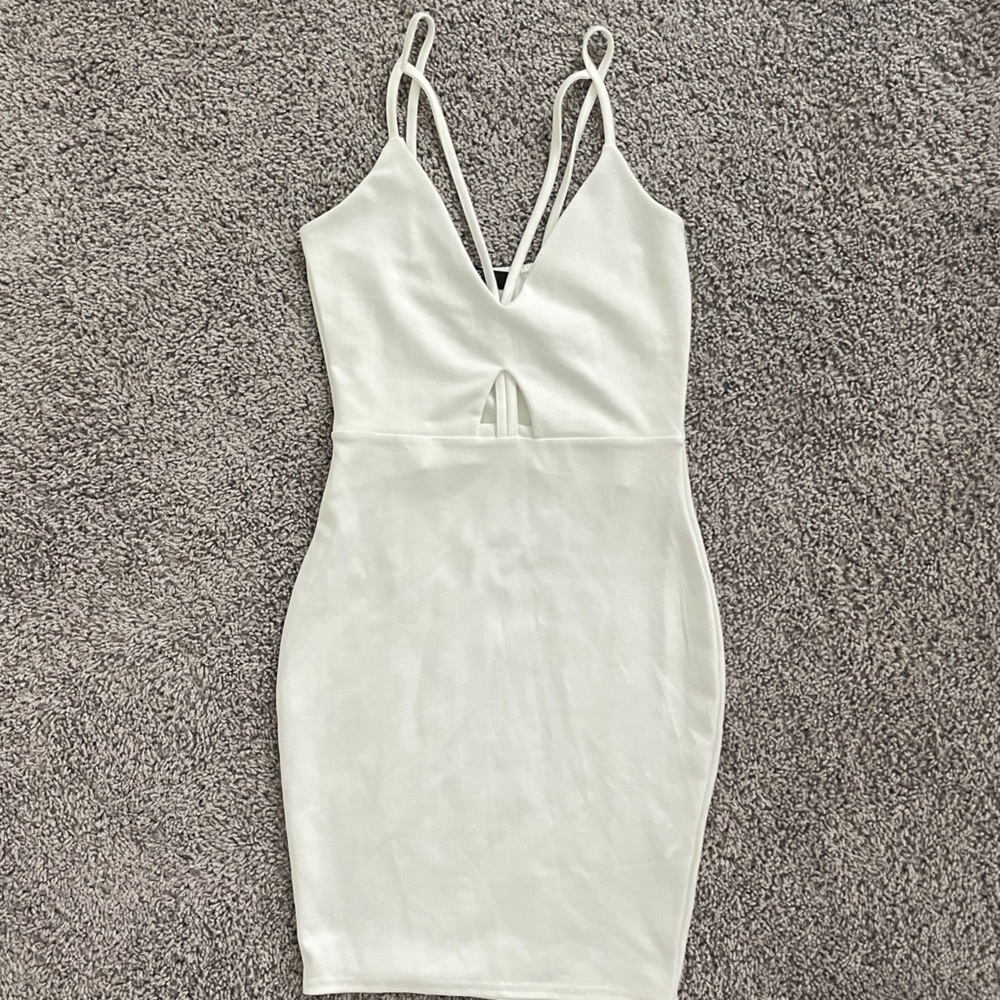 White cocktail mini dress